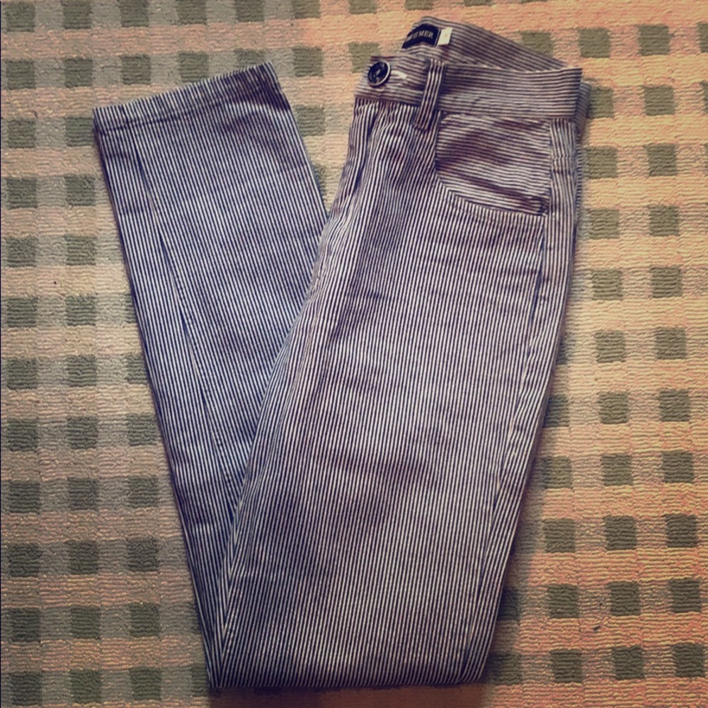 High Waisted Pin Striped Pants